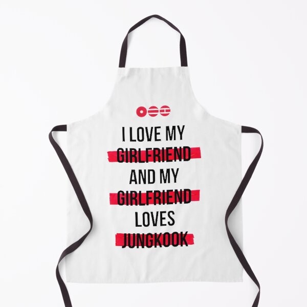 Item preview, I Love My Girlfriend and She Loves Jungkook Fan Design designed and sold by Ranita-Triana.