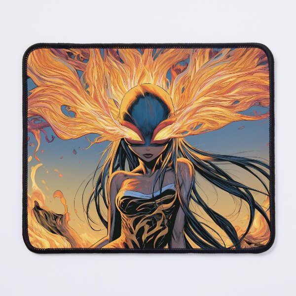 Item preview, Flaming Eyes Cosmic Goddess Anime Art designed and sold by Lunat1kk.