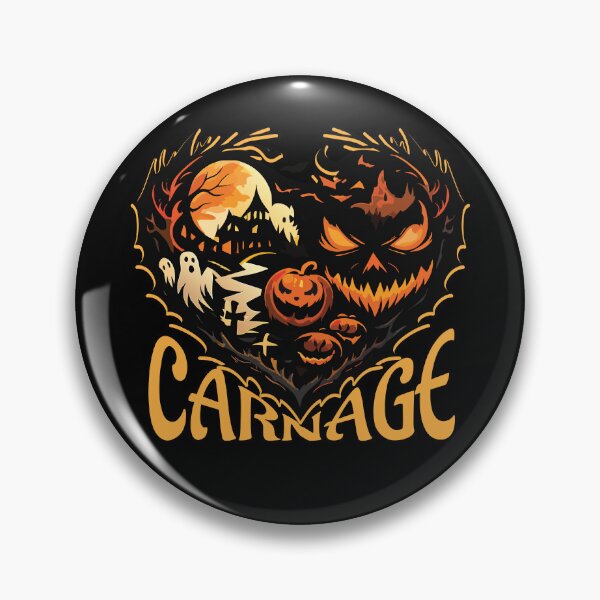 Item preview, Happy Halloween heart shape with spooks, text "Carnage". designed and sold by Art-Horizon.
