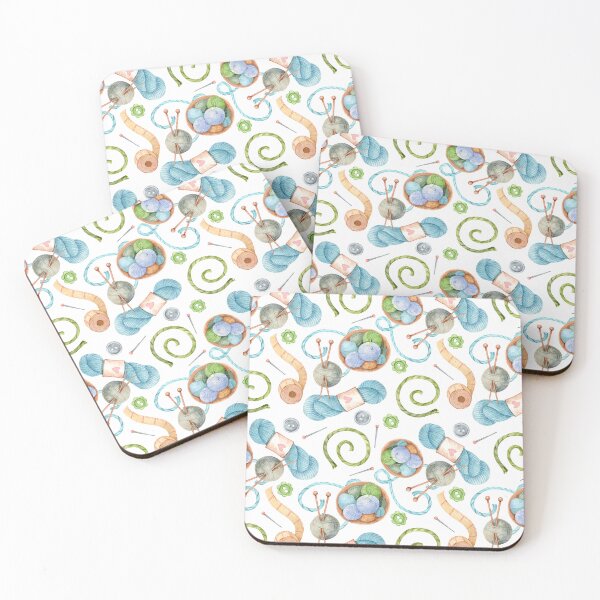 Item preview, Knitting Watercolor Seamless Pattern | Yarn, Knitting Needles & Crochet Supplies designed and sold by White Rabbit Design .