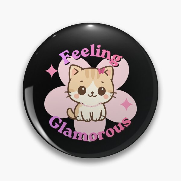 Artikelvorschau, Glamouröses, niedliches Kawaii-Katzendesign entworfen und verkauft von Artography Designs.