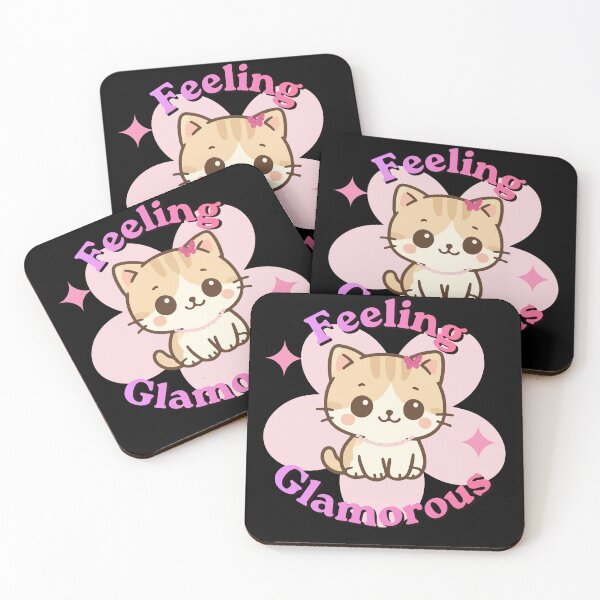 Item preview, Feeling Glamorous Cute Kawaii Cat Design designed and sold by Artography Designs.