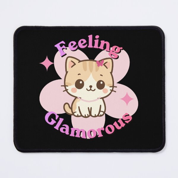 Artikelvorschau, Glamouröses, niedliches Kawaii-Katzendesign entworfen und verkauft von Artography Designs.