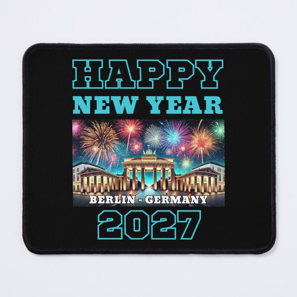 Item preview, Happy New Year 2027 - Berlin - Blue Edition designed and sold by Manic Merch Designs.