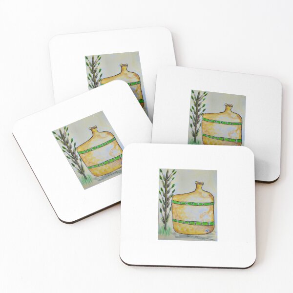 Item preview, Abstarct Yellow Ocher Vase Watercolor Art Print - Barlona No.3 designed and sold by BARLONA Art & Prints.