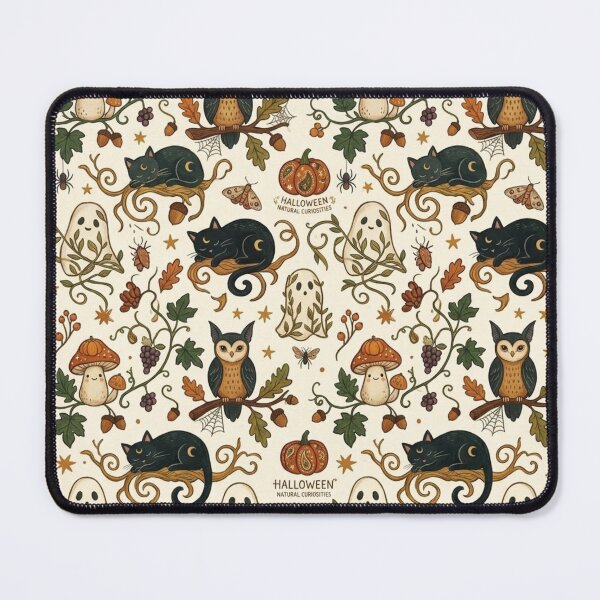 Item preview, Vintage halloween black cats owls ghosts patterns designed and sold by Bywithrose instant studio.