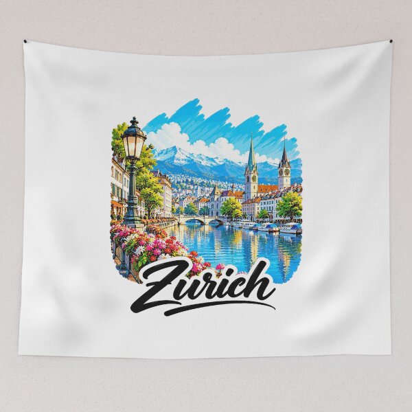 Item preview, Zúrich Suiza Arte de Viaje designed and sold by EdwinkOne.