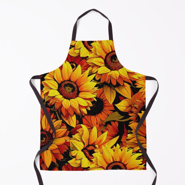 Item preview, Vintage Sunflower Art - Watercolor Yellow Orange Floral Pattern designed and sold by FemmePod.
