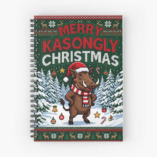 Item preview, Pixel Wild Boar Knitted Christmas Sweater Pattern designed and sold by Jokerstyle.