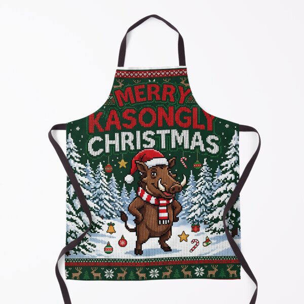 Item preview, Pixel Wild Boar Knitted Christmas Sweater Pattern designed and sold by Jokerstyle.