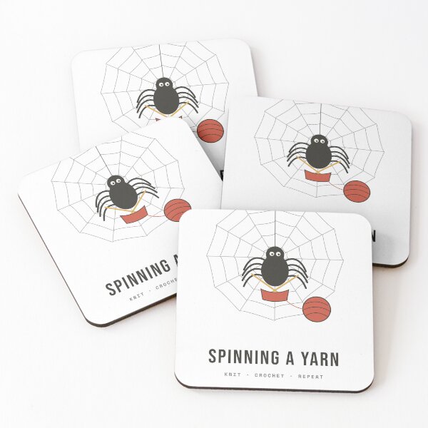 Item preview, Spinning a Yarn - Knitting Spider Halloween for Knitters designed and sold by Rilindi.