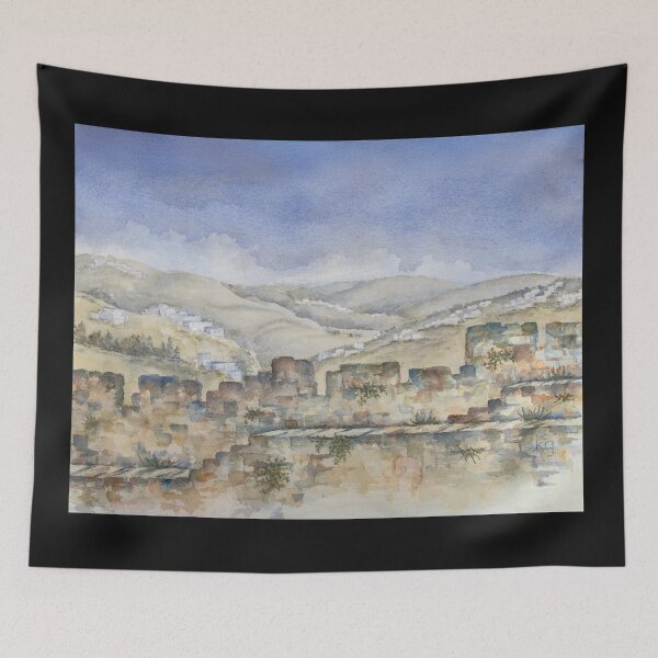 Item preview, Watercolour of the ancient wall in Jerusalem. designed and sold by Karen Granoski.