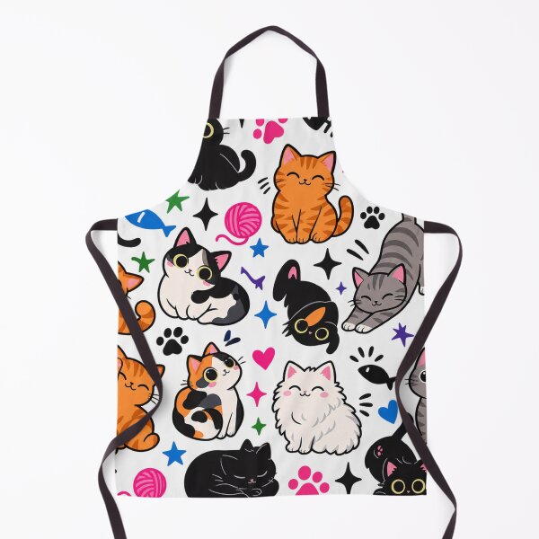 Item preview, Cute Kawaii Kittens Cats Pattern Black designed and sold by Owcomm.