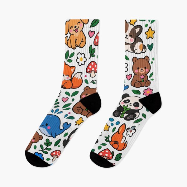 Item preview, Cute Kawaii Animals Pattern With Forest Friends    designed and sold by Owcomm.