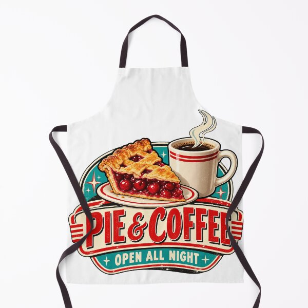Item preview, Pie & Coffee — Open All Night — Retro Diner designed and sold by Past in Threads.
