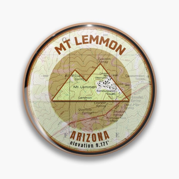 Item preview, Arizona Souvenir Map - Mt Lemmon Mountain Shape designed and sold by Willz Designz.