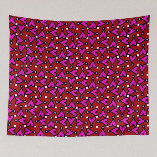 Item preview, Red and pink multi heart print design designed and sold by rbnofficial.