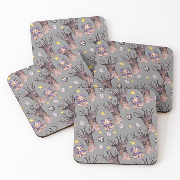 Item preview, Haunted House Halloween Seamless Pattern designed and sold by White Rabbit Design .