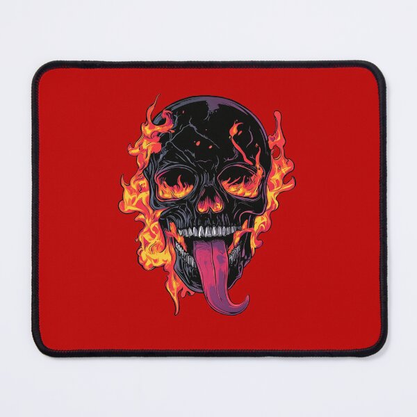 Item preview, flaming black skull designed and sold by HauntedEmporium.
