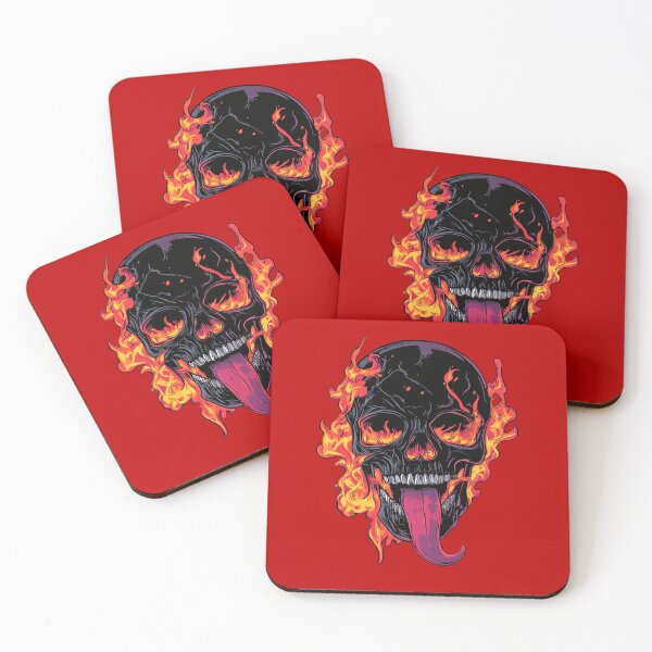 Item preview, flaming black skull designed and sold by HauntedEmporium.