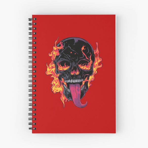 Item preview, flaming black skull designed and sold by HauntedEmporium.
