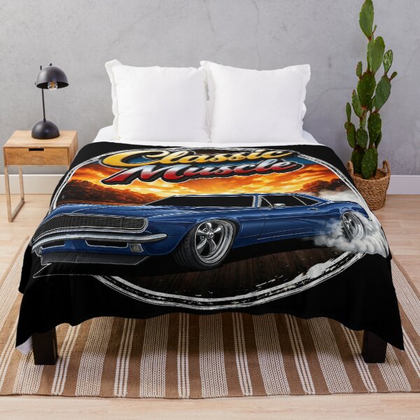 Aperçu de l'œuvre Camaro Classic Muscle 1967 – Bleu marine créée et vendue par T-Bucket-Tees.
