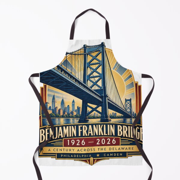 Artikelvorschau, Benjamin-Franklin-Brücke 1926–2026 – Ein Jahrhundert über den Delaware entworfen und verkauft von Past in Threads.