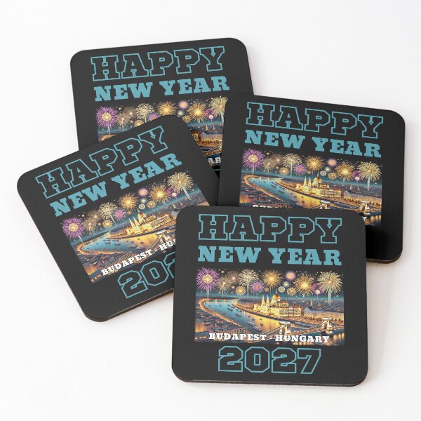 Item preview, Happy New Year 2027 - Budapest - Blue Edition designed and sold by Manic Merch Designs.
