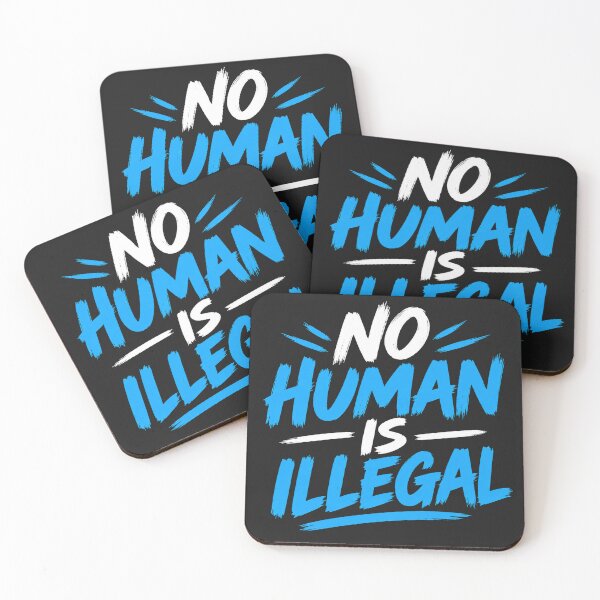 Item preview, No Human Is Illegal Quote Text Art    designed and sold by Owcomm.