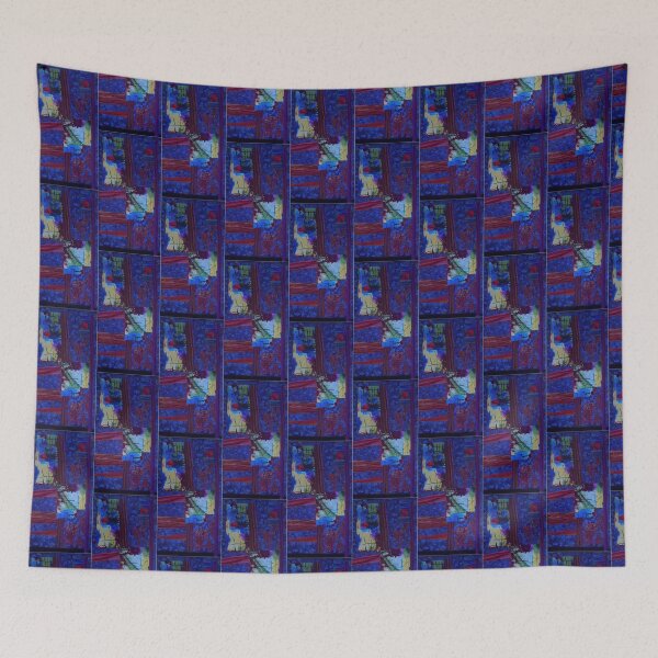 Artikelvorschau, Abstrakte Wandkunst in Indigo entworfen und verkauft von sraab8.