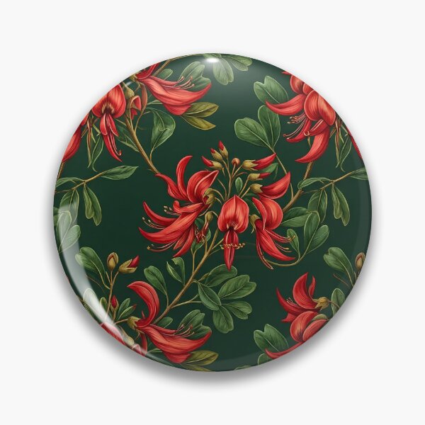 Item preview, Deep Green Crimson Waratah Tapestry designed and sold by Studio BC.