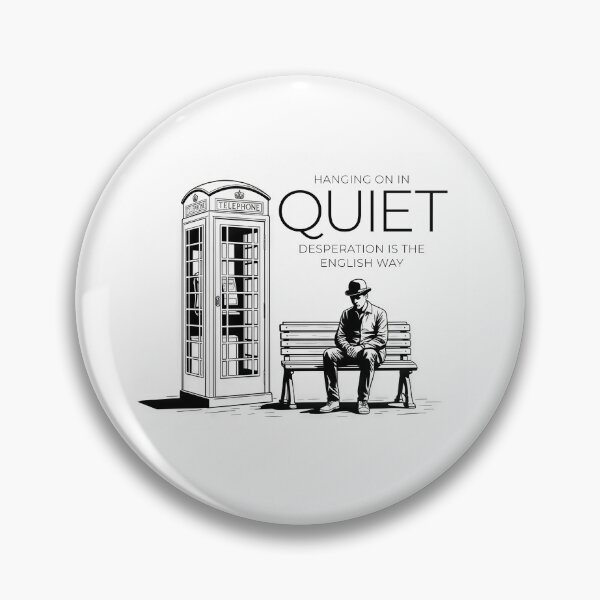 Item preview, Line Art Drawing of a man, a London phone booth and a quote designed and sold by DroneWorks Creative.