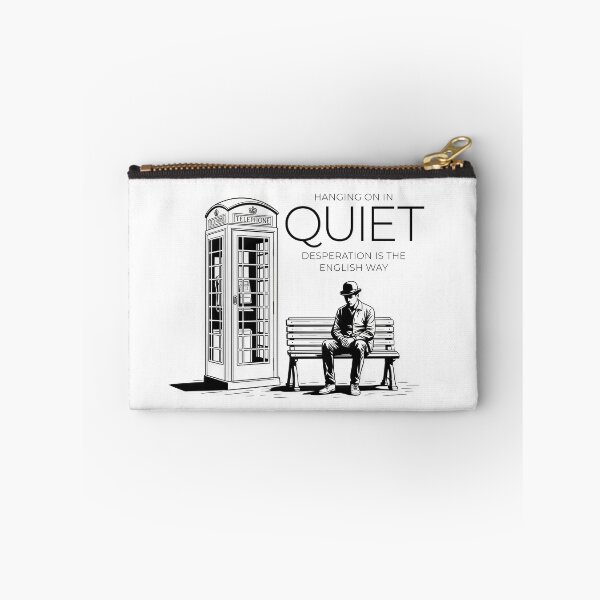 Item preview, Line Art Drawing of a man, a London phone booth and a quote designed and sold by DroneWorks Creative.