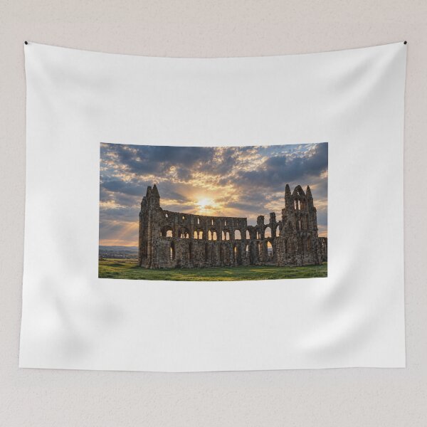 Item preview, Golden Hour Glow at Whitby Abbey designed and sold by Astute-Artio-Photography.
