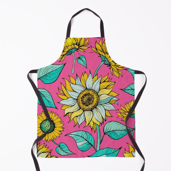 Item preview, Watercolor Pink Yellow Sunflower Pattern - Summer Floral Illustration designed and sold by FemmePod.