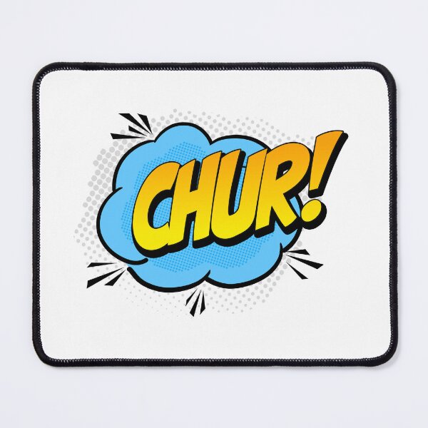 Item preview, CHUR! Kiwi Slang Comic Pop Art (blue) designed and sold by wobblyfrogs.