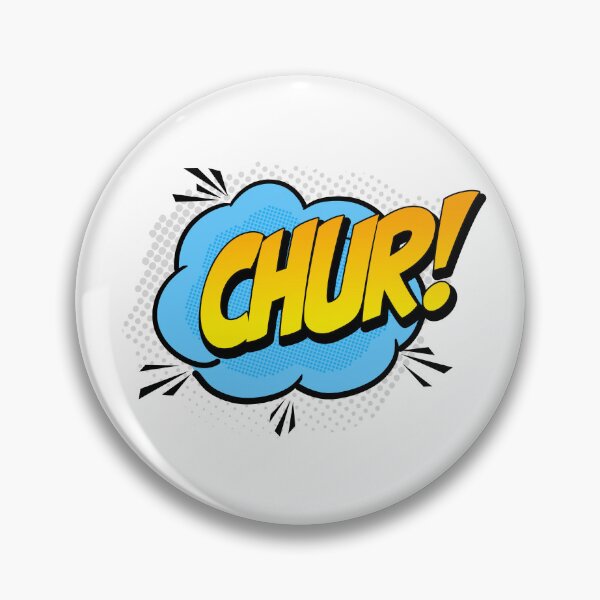 Item preview, CHUR! Kiwi Slang Comic Pop Art (blue) designed and sold by wobblyfrogs.