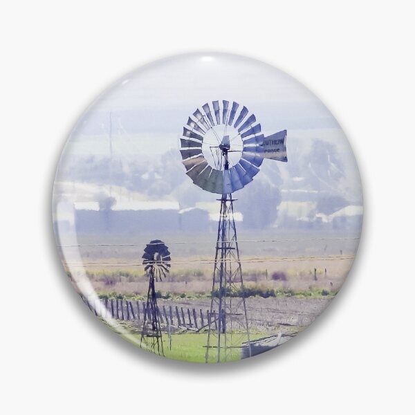 Item preview, Quiet country scene with a pair of windmills designed and sold by Lynette2025.