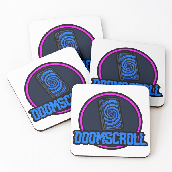 Aperçu de l'œuvre Doomscroll Funny Phone Humor Sticker créée et vendue par minaguirguis.