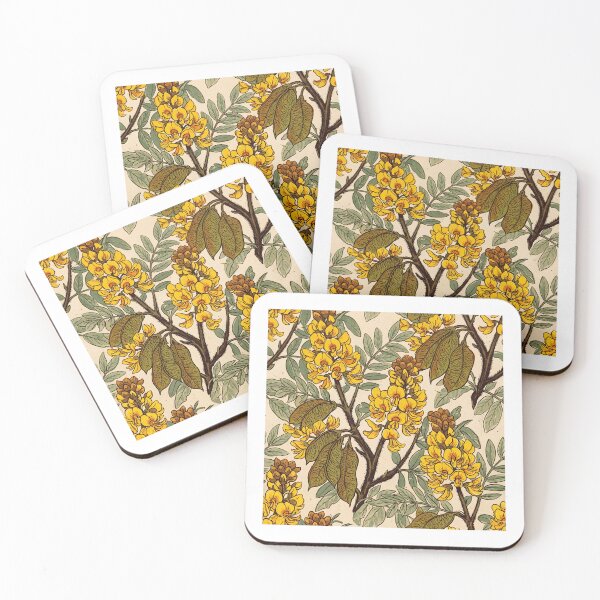 Item preview, Rich Golden Wattle Cluster & Dark Leaves designed and sold by Studio BC.
