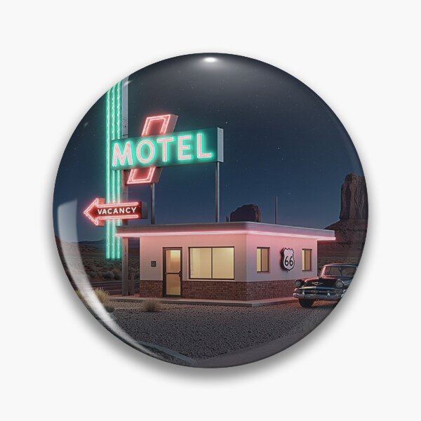 Item preview, Route 66 Vintage Neon Motel Retro Desert Road Trip designed and sold by Stupid Shirts.