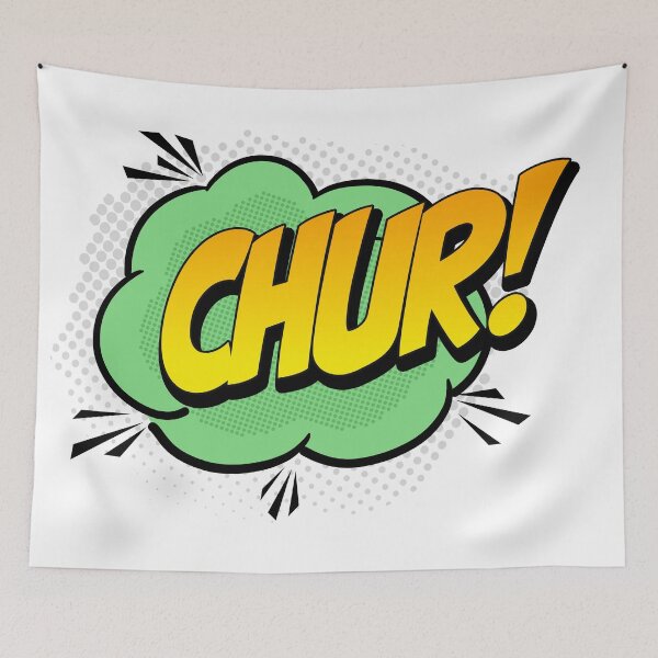 Item preview, CHUR! Kiwi Slang Comic Pop Art designed and sold by wobblyfrogs.