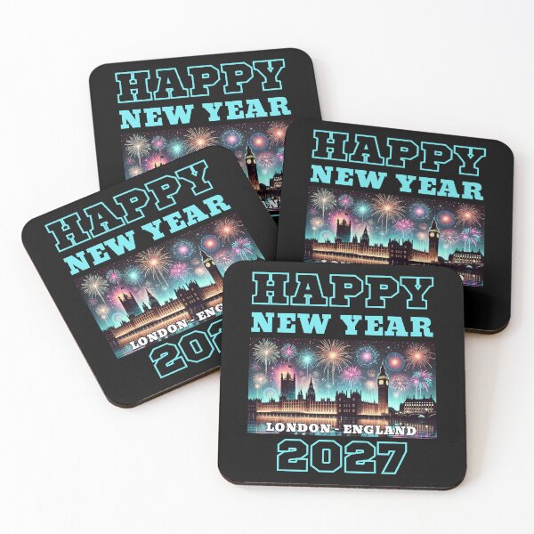 Item preview, Happy New Year 2027 - London - Blue Edition designed and sold by Manic Merch Designs.