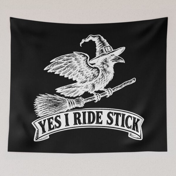Item preview, Yes I Ride Stick (with White Lettering) designed and sold by VelvetRoom.