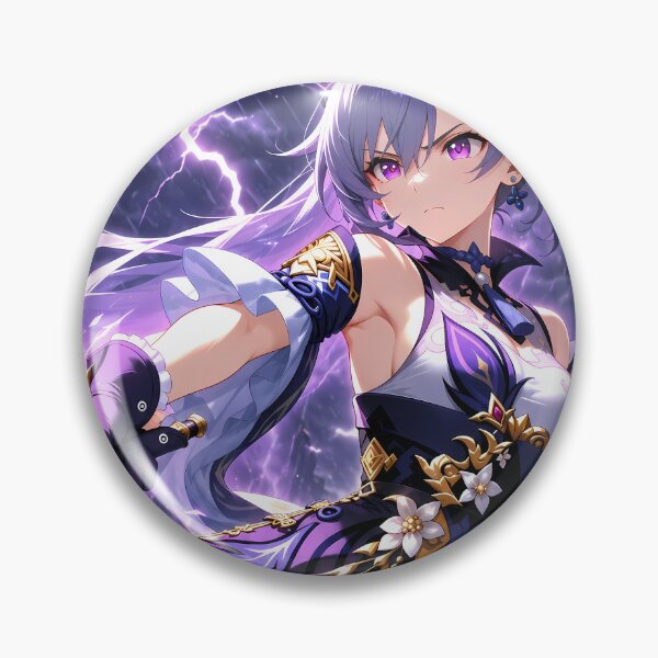Item preview, Keqing Genshin Impact Thunderstorm Sword Charge designed and sold by mildaclairmo.