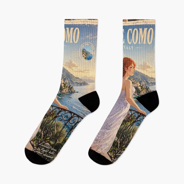 Item preview, Italy — Lake Como — Lakeside Romance designed and sold by DibujandoPorfa.