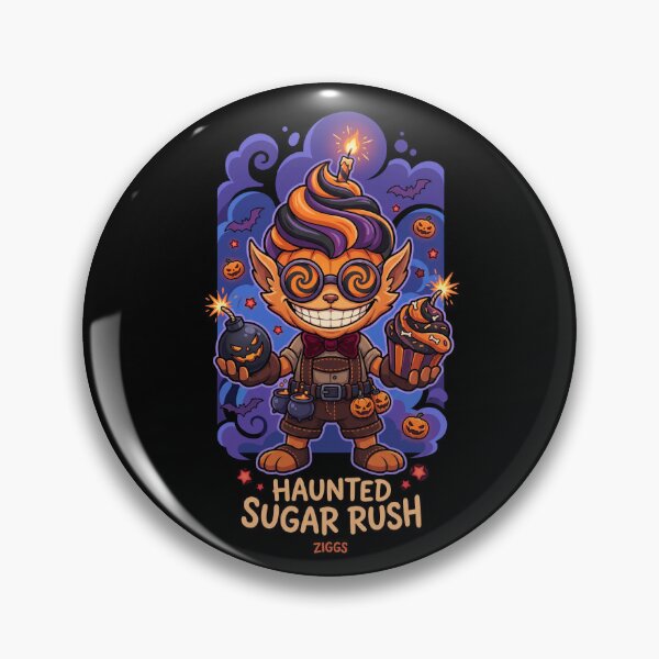 Item preview, Haunted Sugar Rush Ziggs Halloween Cupcake Bomber Art designed and sold by CuteKats.