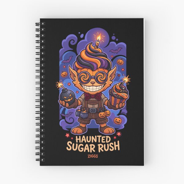 Item preview, Haunted Sugar Rush Ziggs Halloween Cupcake Bomber Art designed and sold by CuteKats.
