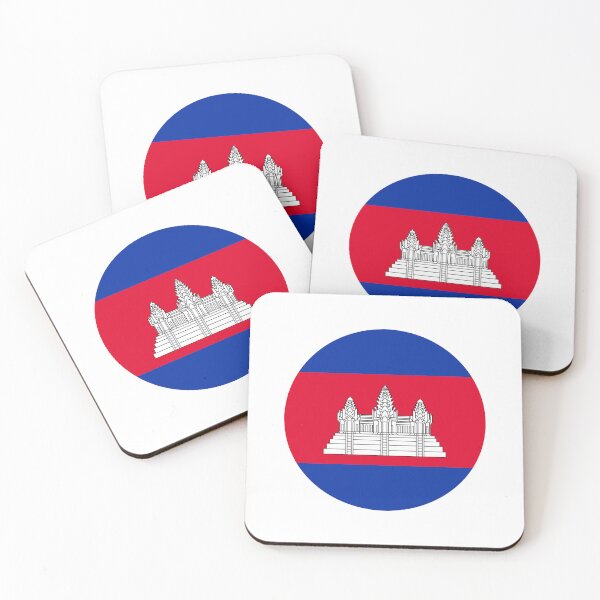 Aperçu de l'œuvre Drapeau circulaire du Cambodge KH créée et vendue par shitpostee.