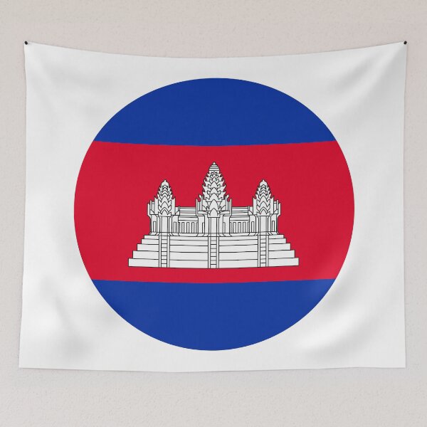 Item preview, Cambodia Circle Flag KH designed and sold by shitpostee.